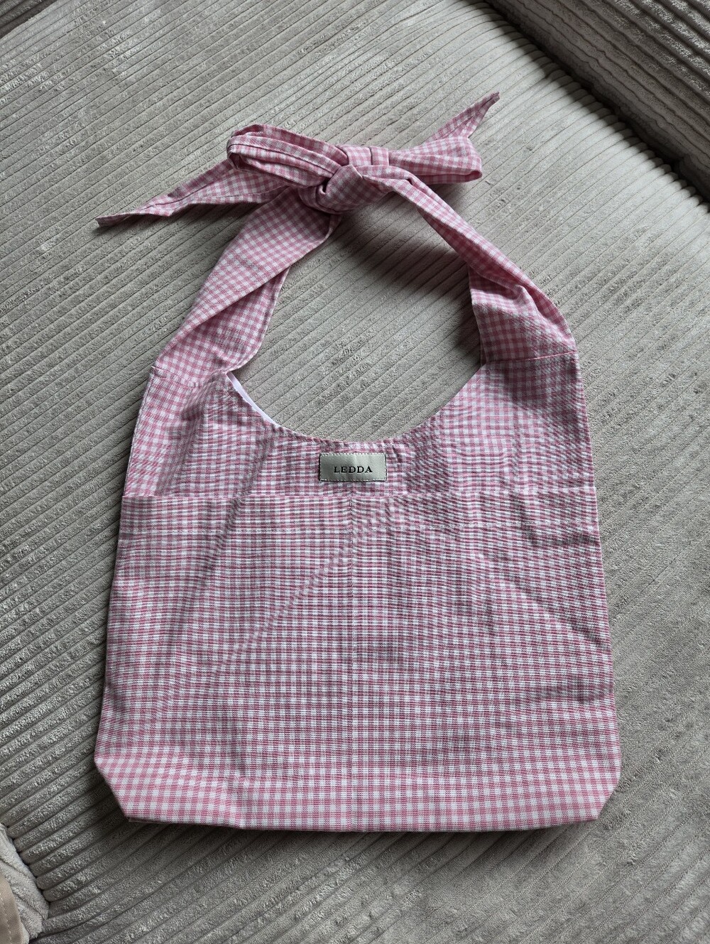 LEDDA Pink Gingham Bag